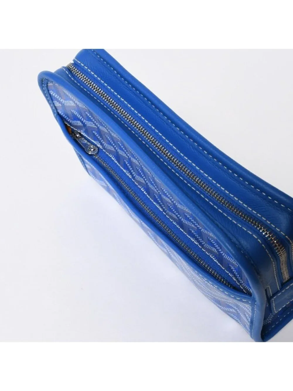 Goyard Jouvence PM Pouch Clutch Leather Blue